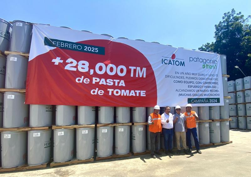 Icatom logró producción récord de pasta de tomate