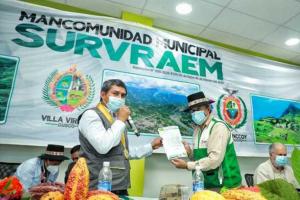 Devida presenta pacto social ciudadano a la Mancomunidad Municipal Sur Vraem