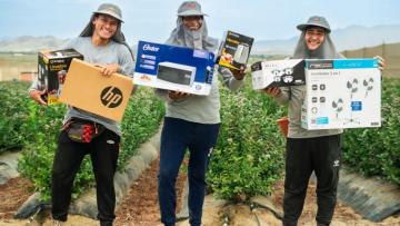 Hortifrut Perú benefició a trabajadores del agro con más de 166,000 canjes de productos a través de Club de Campeones