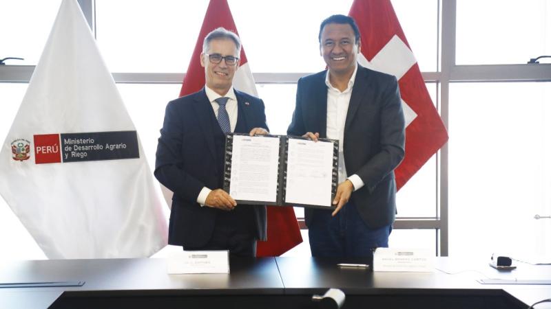 Midagri y Confederación Suiza suscriben alianza para promover una agricultura sostenible, competitiva e inclusiva