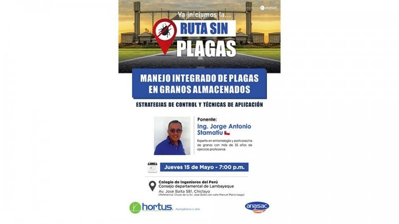 “Ruta sin plagas 2025” realizará jornada sobre Manejo Integrado de Plagas en Granos Almacenados