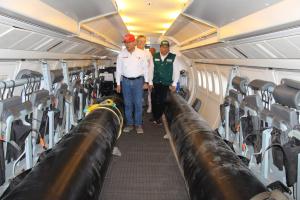 Minagri traslada geomembranas para solucionar crisis de abastecimiento de agua potable y regadío