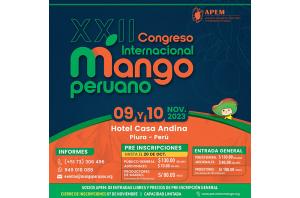 Rolff Vladmir Mitton de la National Mango Board y Francisco Seva Rivadulla participarán en el XXII Congreso Internacional de Mango Peruano